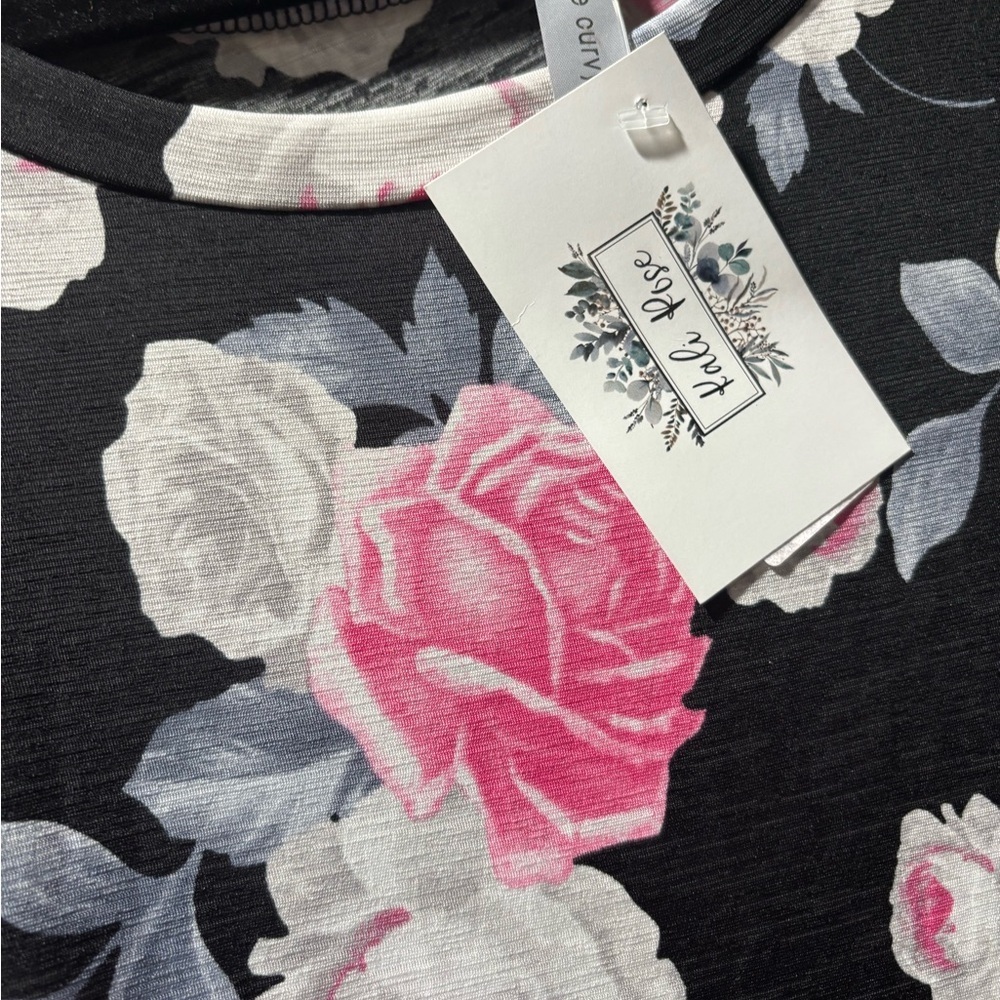 NWT Honey Me Floral Sleeveless Dress - Black, Pink, White - Picture 2 of 2